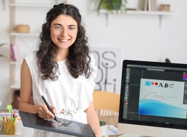 Graphic,Designer,Working,In,Office